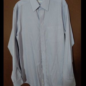 Roundtree and Yorke Shirt Mens Gold Label Purple Long Sleeve Small 15 35 Slim Fi